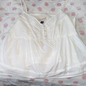 Target White Camisole with Lace Trim